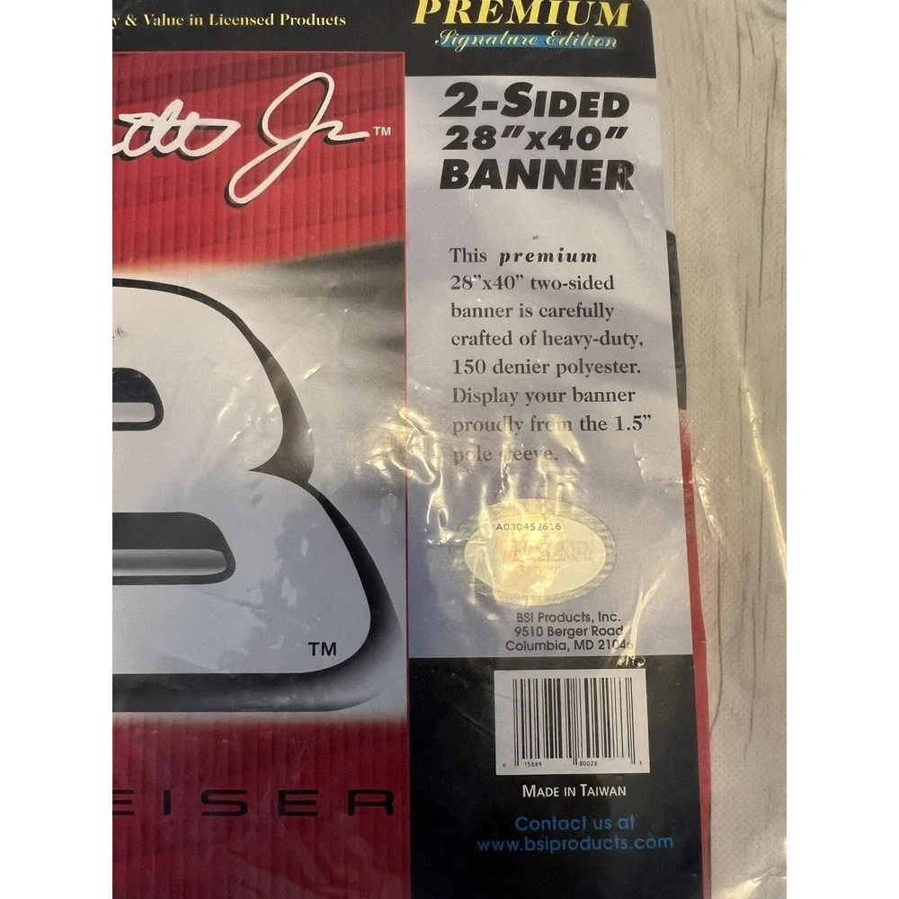 2002 Dale Earnhardt Jr Budweiser Racing #8 NASCAR Banner Flag 2-Sided 28x40